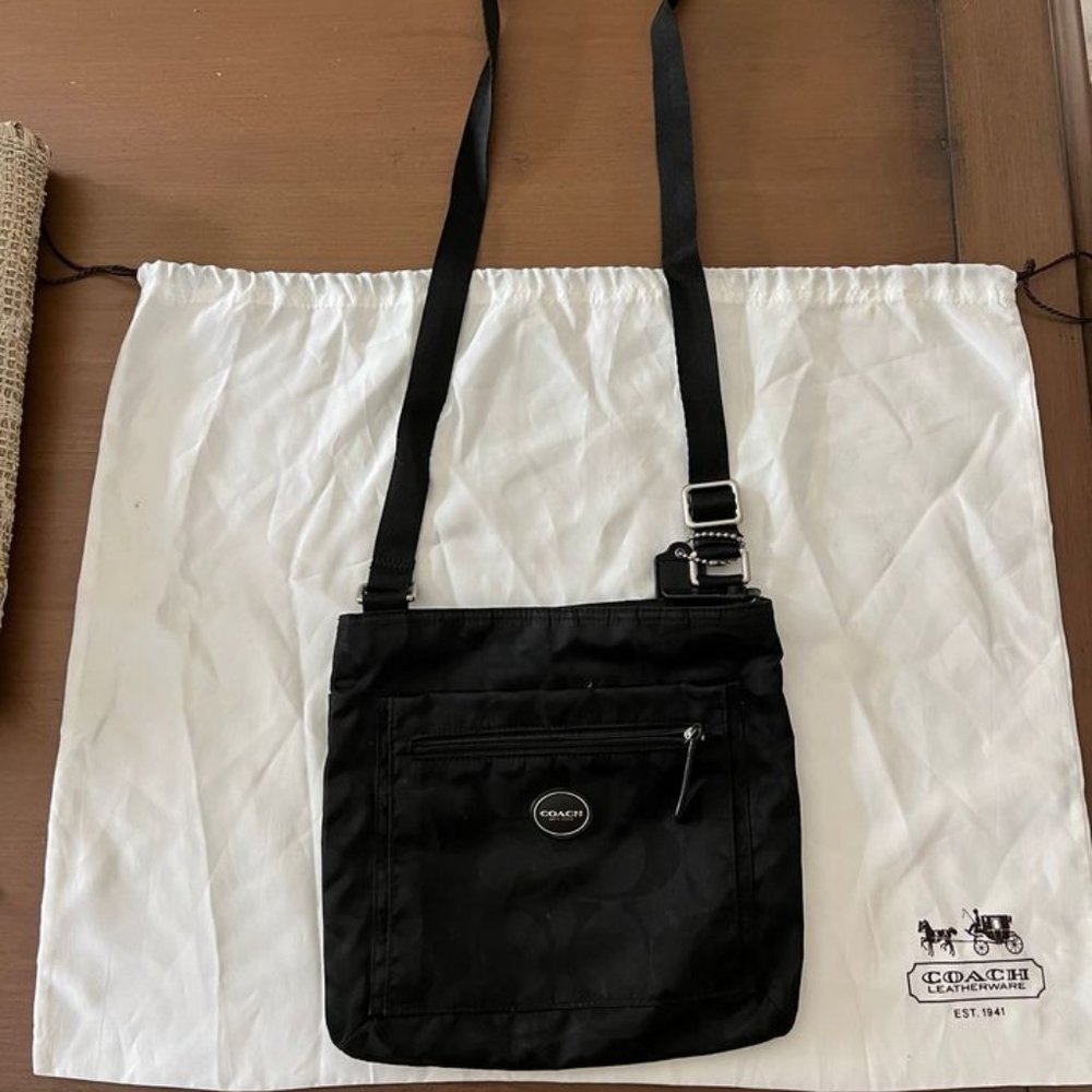 Coach Black Crossbody Canvas Bag